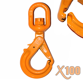 X100® Grade 100 Swivel Self Locking Hook