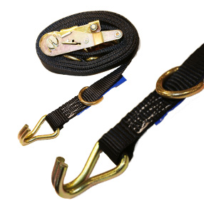 1″ Ratchet Tie-Downs with Double J-Hook